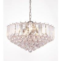 Endon FARGO-18CH Chrome effect plate Pendant Light Fitting