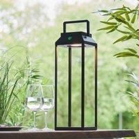 Endon Linterna Solar LED Outdoor Tall Table Lamp in Black