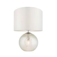 Endon 98085 Knighton Table Light, clear glass & chrome, vintage white