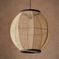 Endon 101688 Zaire Light, natural linen, matt black, 470mm