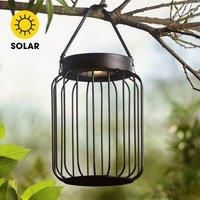 Endon 106477 Tropic LED Solar Table Light, IP44, Matt Black, Photocell, Portable
