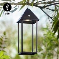 Endon 106790 Hoot LED Table Light, IP44, Matt Black, Portable, Rechargeable
