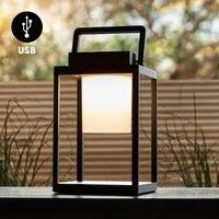 Endon 106801 Voyage LED Table Light, IP44, Matt Black, Portable, Rechargeable