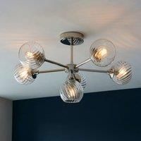 Endon 104050 Allegra 6 Light, bright nickel