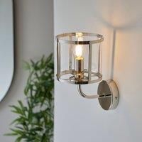 Endon 106003 Hopton Wall Light, bright nickel