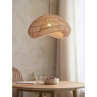 Paper Lampshade Beige Toca Light Shade Natural Hyacinth Only Endon 109207