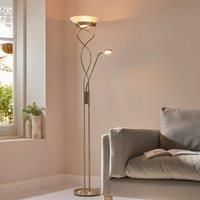 Monaco Mother and Child Floor Lamp Antique Brass