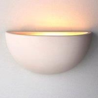 Endon Lighting Pride Single Half Moon Wall Light (Unglazed Ceramic) UG-WB-A
