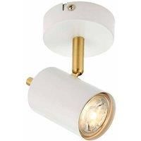 Endon 59931 Gull Matt White & Satin Brushed Gold 3.5W GU10 LED Spotlight