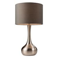 Ensora Lighting Elyse Touch Table Lamp Silver Grey