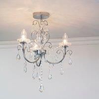 Chandelier with 3 Lights & Crystals  Tabitha