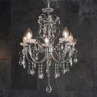 Endon 61384 Tabitha Crystal Glass Semi Flush Ceiling Light IP44