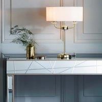 White & Brass Table Lamp  Nixon