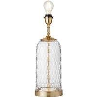 Endon 73106 Wistow One Light Table Lamp In Solid Brass And Clear Glass - Fitting Only