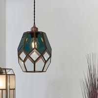 Endon 73296 Ripley Non Electric Shade In Antique Brass With Clear And Smoked Glass