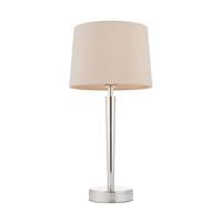 Endon 72175 Syon One Light USB Table Lamp In Bright - Faux Silk Shade