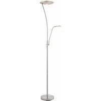 Endon 73081 Alassio Mother And Child Task Floor Lamp In Satin Chrome