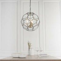 Gold Chandelier Light with 3 Bulbs & Geometric Design - Miele