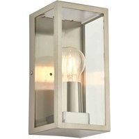 Endon 53803 Oxford Brushed Stainless Steel Outdoor IP44 Wall Lantern