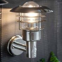 Endon Dexter 1lt Wall 40W Non-dimmable (Polished Stainless Steel & Clear Glass)