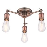 Ensora Lighting Hal 3 Light Semi Flush Ceiling Light