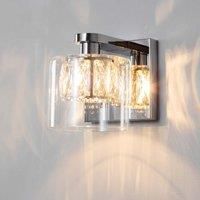 Endon Lighting Verina Single Light Wall Light  - Chrome Plate & Clear Glass