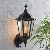 Burford 1Lt Outdoor Security Wall Light Photocell & PIR IP44 60W - Matt Black