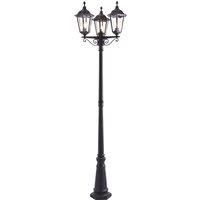 Endon Burford 3lt Floor 60W Dimmable (Matt Black & Clear Glass)