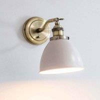 Franklin 1Lt Wall Light 40W Taupe Painted Shade & Steel Body Industrial Style