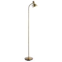 ENDON 76606 Classic Modern Amalfi Reading Standing LED Floor Lamp 7W GU10 with Adjustable Head & On/Off Switch in Satin Nickel Plate & Gloss White for Living Room/Bedroom