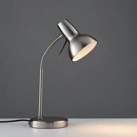 ENDON Saxby 76645 Amalfi Satin Nickel USB Port & Rocker Switch Task Table Lamp