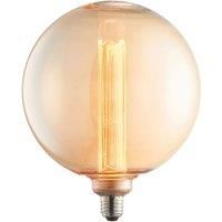 Crossland Grove Orb Bulb Amber Glass 200X241Mm, Brown