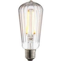 Endon 80180 4w Ribbed Filament LED Pear, 2200K, E27, non dimmable, 450lm, clear