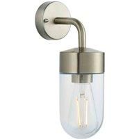 Crossland Grove South Wall Light Brushed Steel