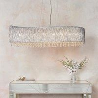 Endon Galina 8 Light Crystal Ceiling Fitting Chrome Chrome