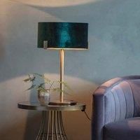 Vogue Balaton 1 Light Green Velvet Table Lamp Green