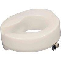 Homecraft Ashby Easy Fit Raised Toilet Seat, Elevated Toilet Seat For Round Toilets, Portable Assistance Seat for Disabled & Elderly, 10cm/4" Hight, White