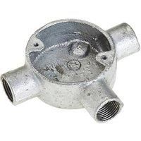 Deta Metal Tee Box 20mm Galvanised