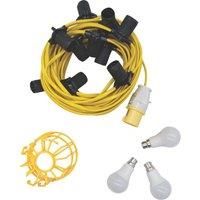 Briticent SEFLLEDBC 22m LED Festoon Lighting Chain B22 GLS 80W 680lm (284YX)