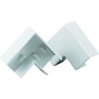 Wickes Mini Trunking Flat Angle - White 16 x 16mm Pack of 2