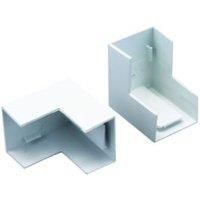 Wickes Mini Trunking Outside Angle  White 38 x 25mm Pack of 2