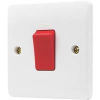 Vimark 50A 1-Gang DP Cooker Switch White with White Inserts (704PV)