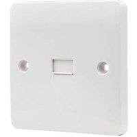 Vimark Pro 1-Gang Master Telephone Socket White with White Inserts (514PV)