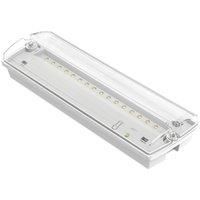 Brackenheath Outdoor Maintained Emergency Rectangular LED Bulkheads White 4.8W 300lm (970YX)