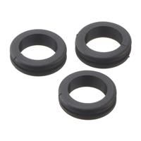 Tower Open Grommet 25mm (100 Pack) in Black Rubber