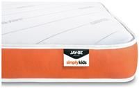 JAY-BE Simply Kids Foam Free Sprung Mattress, Steel Spring, White/Orange, Single