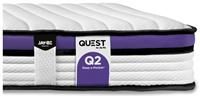 Jay-Be Quest Q2 Extreme Comfort Deep e-Pocket Mattress, 100% Foam Free, White, Single