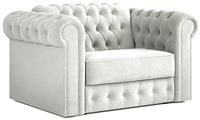 Jay-Be Chesterfield Fabric Cuddle Sofa Bed - Light Grey