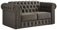 Jay-Be Chesterfield Fabric 2 Seater Sofa Bed - Pewter