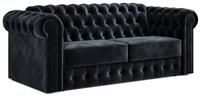 Jay-Be Chesterfield Velvet 3 Seater Sofa Bed - Charcoal